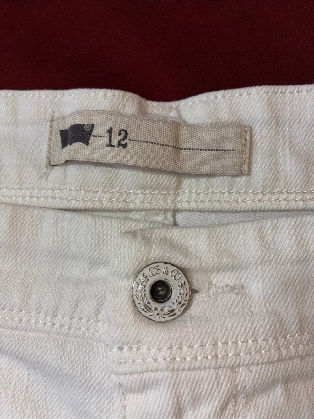 Levi's White Denim Jean Shorts